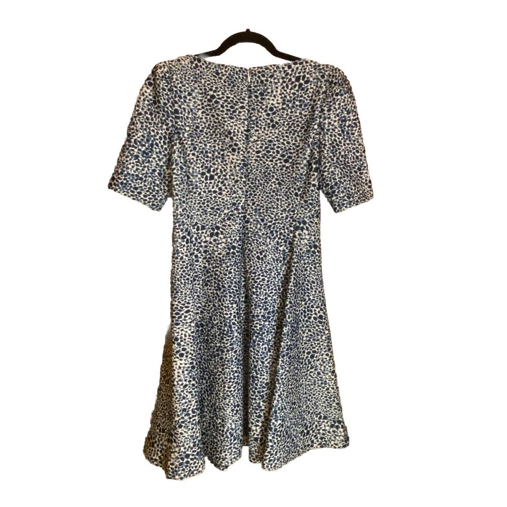 Donna Karan Women's Multicolor Abstract Puff  Short Sleeve Dress  8 - Picture 8 of 14